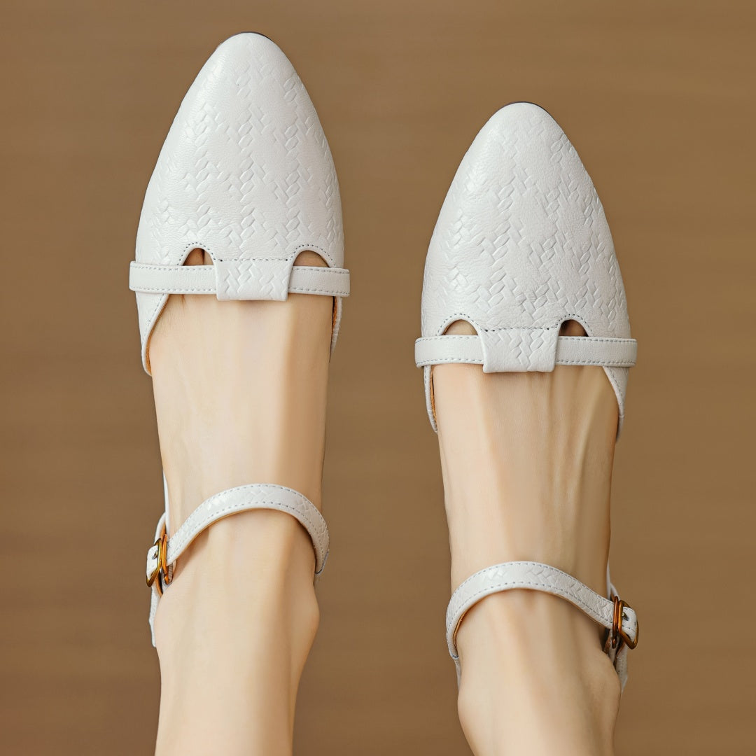Leather Heels for Women - Emilia Style - Elegant Dress Footwear in Black