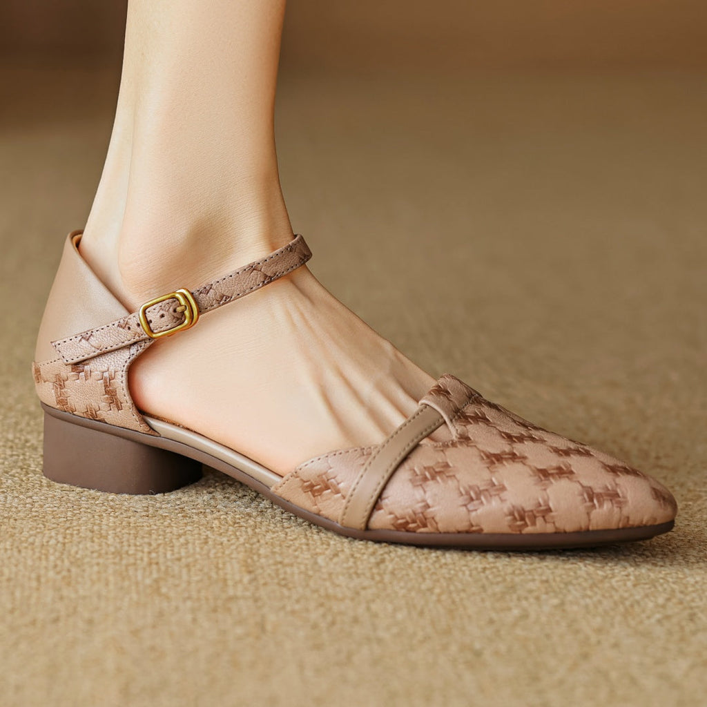 Leather Heels for Women - Emilia Style - Elegant Dress Footwear in Black