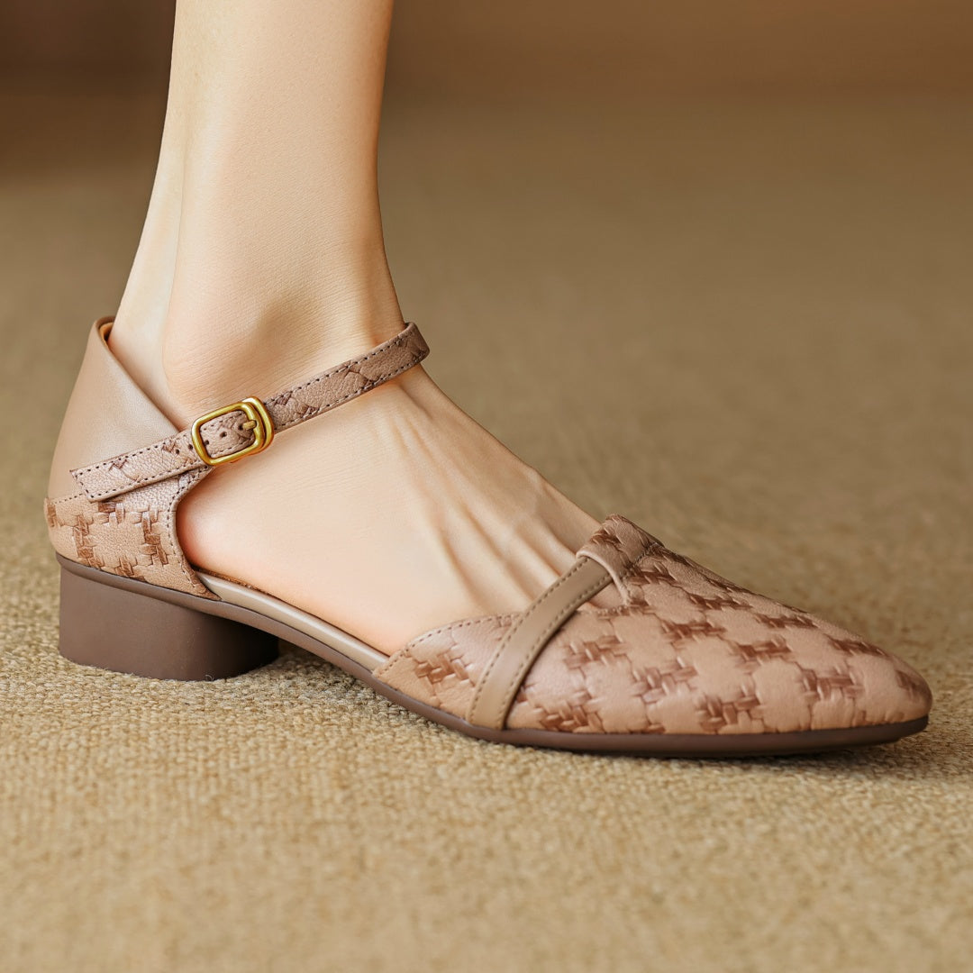 Leather Heels for Women - Emilia Style - Elegant Dress Footwear in Black
