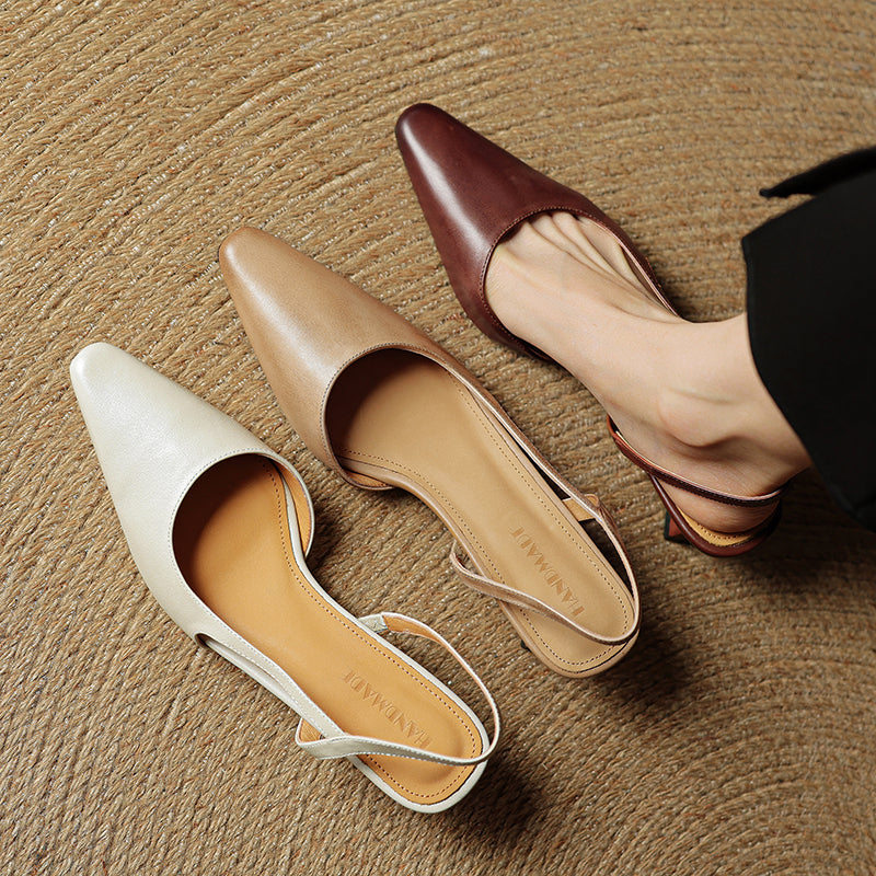 Genuine Leather Heels for Women - Classic Style for Formal and Casual Wear