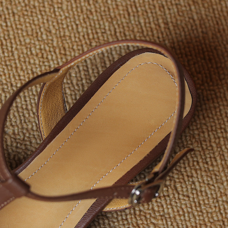 Braided Heels for Women - Stylish Faux Leather Strappy Sandals for Casual Wear