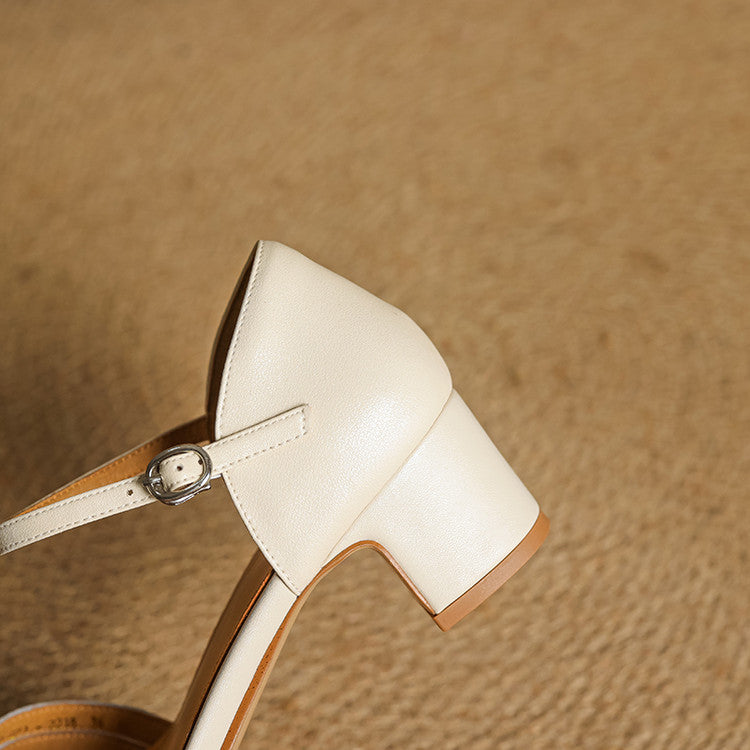 Genuine Leather Heels for Women - Classic Design for Formal and Casual Wear