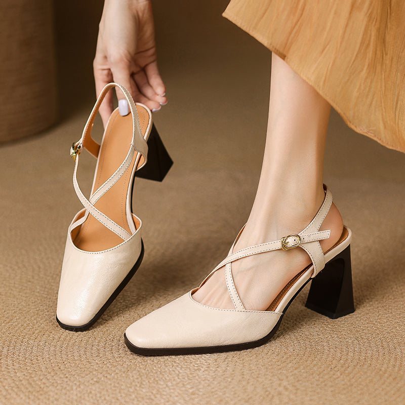 Genuine Leather Heels for Women - Classic Design for Formal and Casual Wear