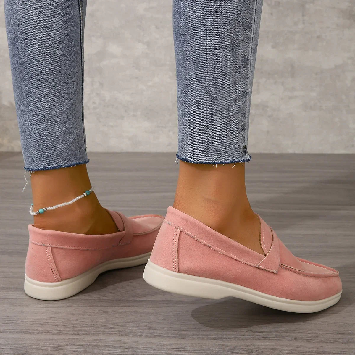 Suede Loafers for Women - Comfortable Slip-On Design for Casual Wear