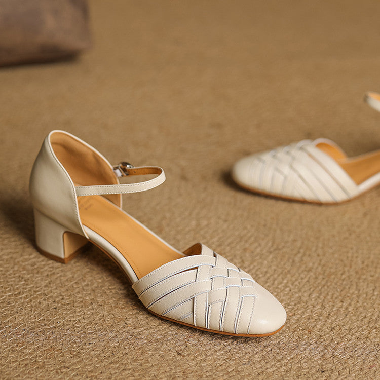 Genuine Leather Heels for Women - Classic Design for Formal and Casual Wear