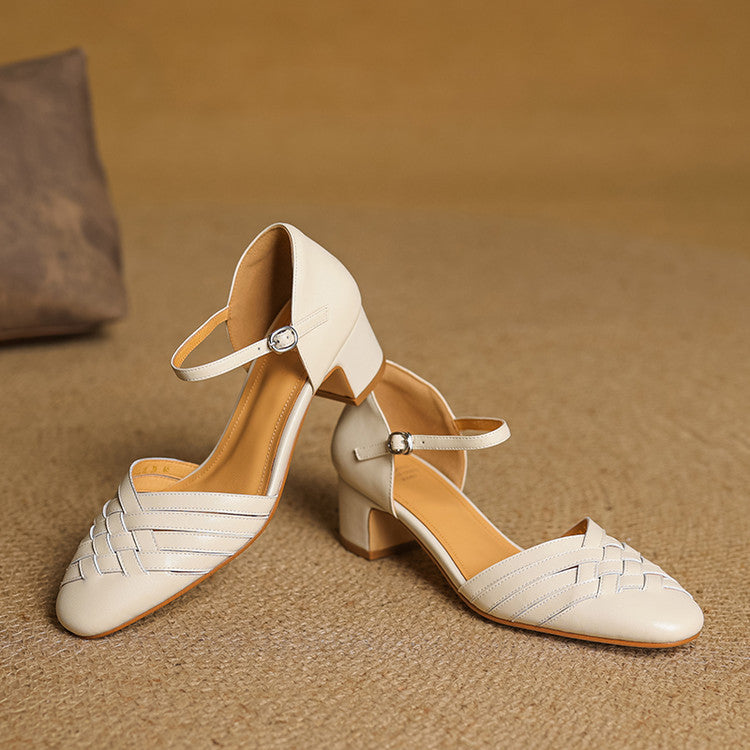 Genuine Leather Heels for Women - Classic Design for Formal and Casual Wear