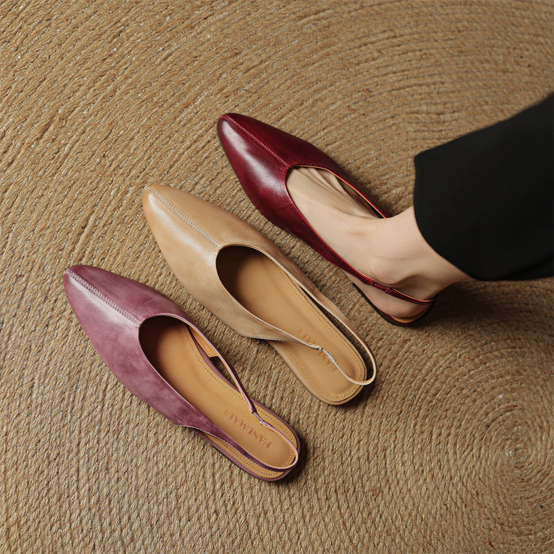 Genuine Leather Ballet Flats for Women - Comfortable Everyday Footwear