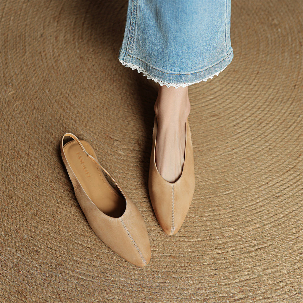 Genuine Leather Ballet Flats for Women - Comfortable Everyday Footwear