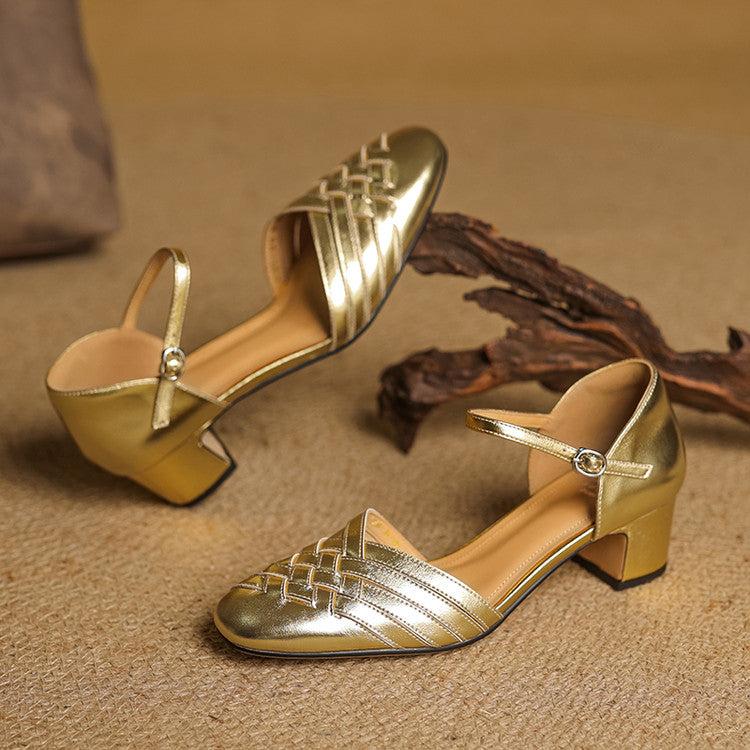 Genuine Leather Heels for Women - Classic Design for Formal and Casual Wear