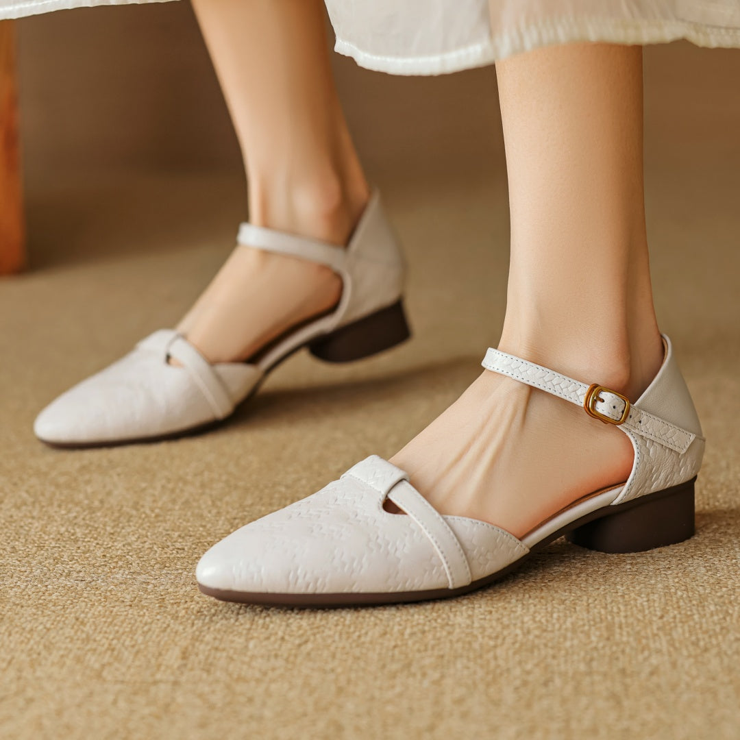 Leather Heels for Women - Emilia Style - Elegant Dress Footwear in Black