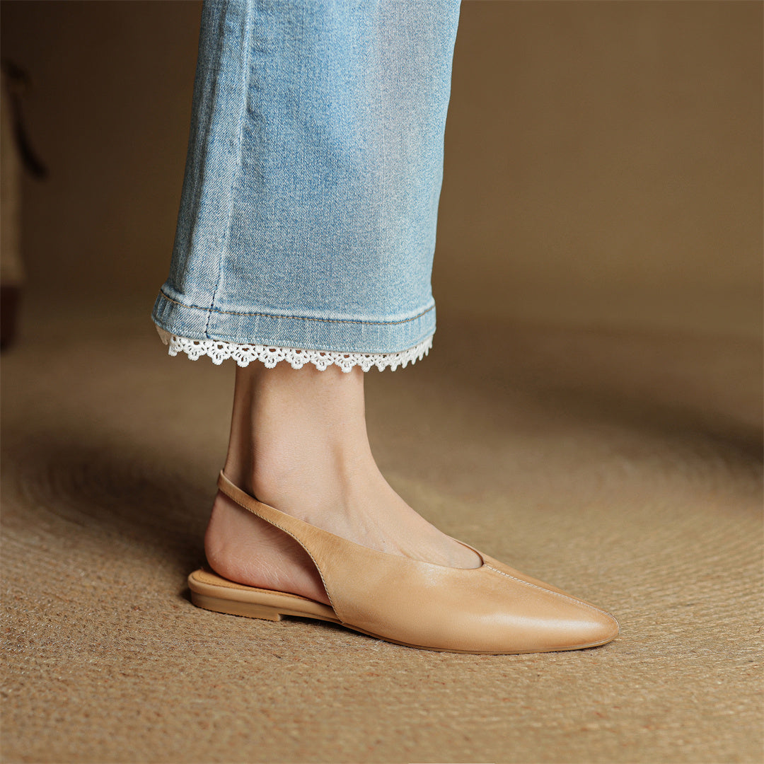 Genuine Leather Ballet Flats for Women - Comfortable Everyday Footwear