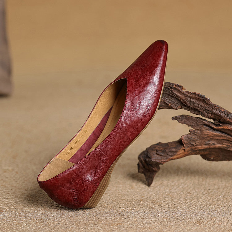 Genuine Leather Ballet Flats for Women - Comfortable Everyday Footwear