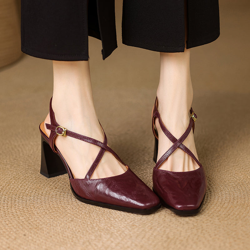 Genuine Leather Heels for Women - Classic Design for Formal and Casual Wear