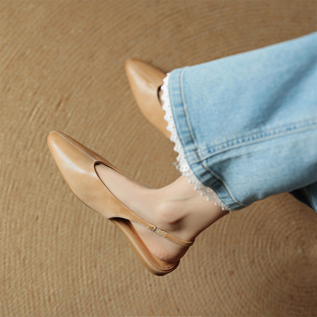 Genuine Leather Ballet Flats for Women - Comfortable Everyday Footwear