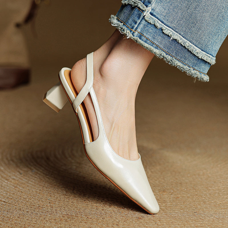 Genuine Leather Heels for Women - Classic Style for Formal and Casual Wear