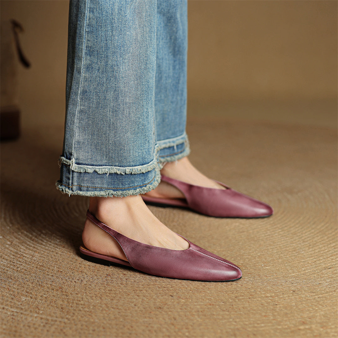 Genuine Leather Ballet Flats for Women - Comfortable Everyday Footwear