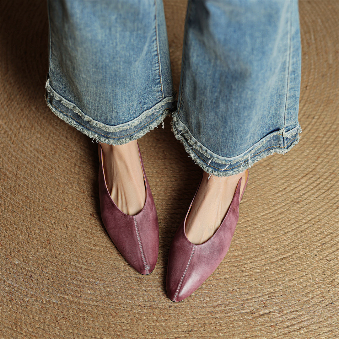 Genuine Leather Ballet Flats for Women - Comfortable Everyday Footwear