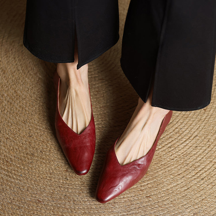 Genuine Leather Ballet Flats for Women - Comfortable Everyday Footwear