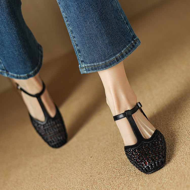Braided Heels for Women - Stylish Faux Leather Strappy Sandals for Casual Wear