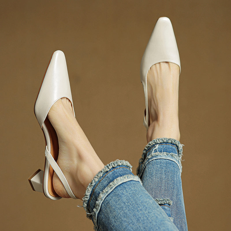 Genuine Leather Heels for Women - Classic Style for Formal and Casual Wear