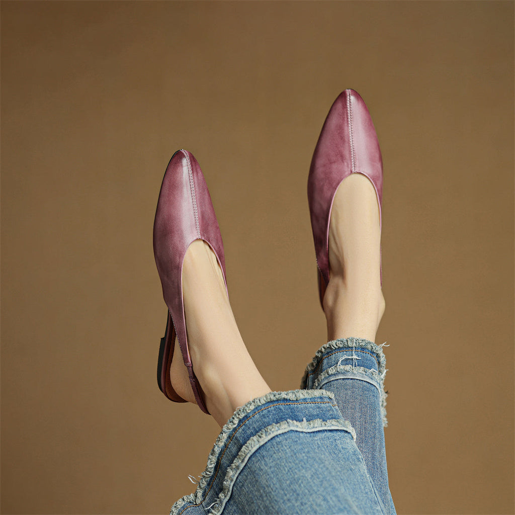 Genuine Leather Ballet Flats for Women - Comfortable Everyday Footwear