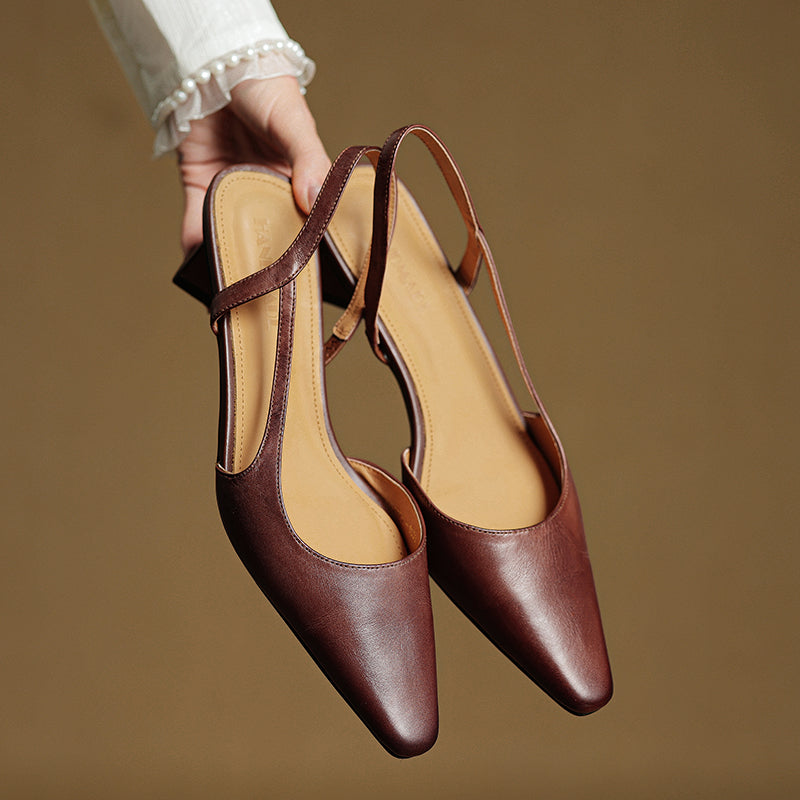 Genuine Leather Heels for Women - Classic Style for Formal and Casual Wear