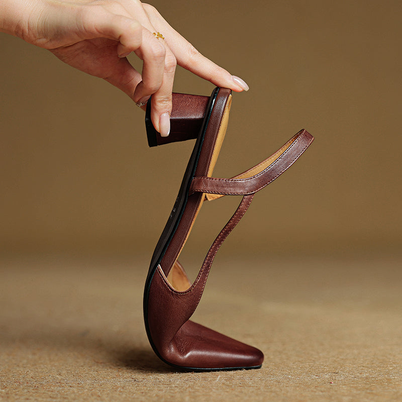 Genuine Leather Heels for Women - Classic Style for Formal and Casual Wear