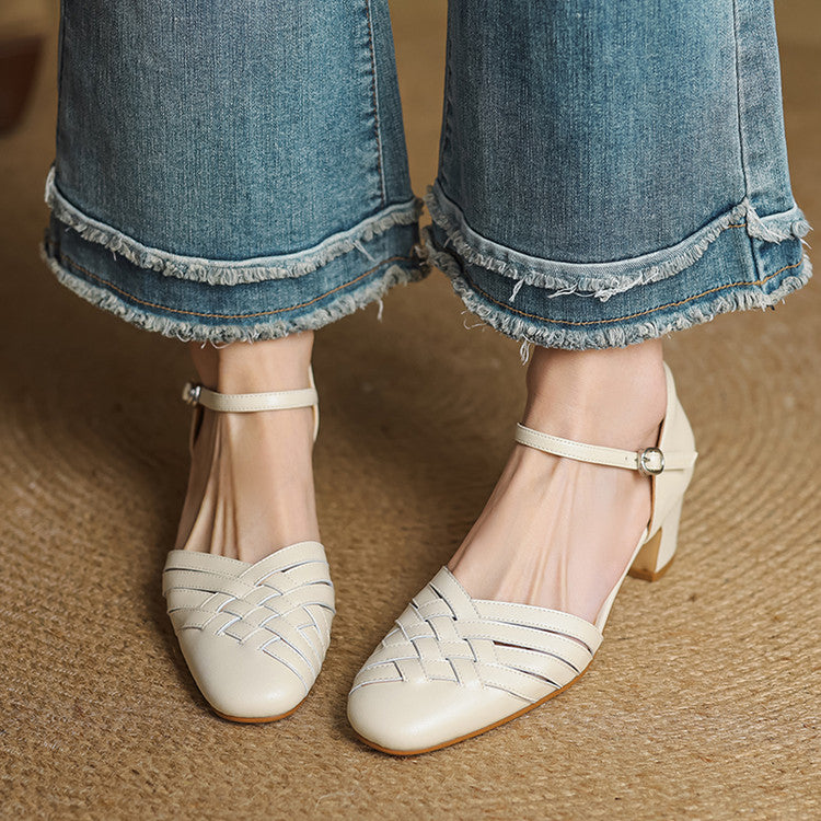 Genuine Leather Heels for Women - Classic Design for Formal and Casual Wear
