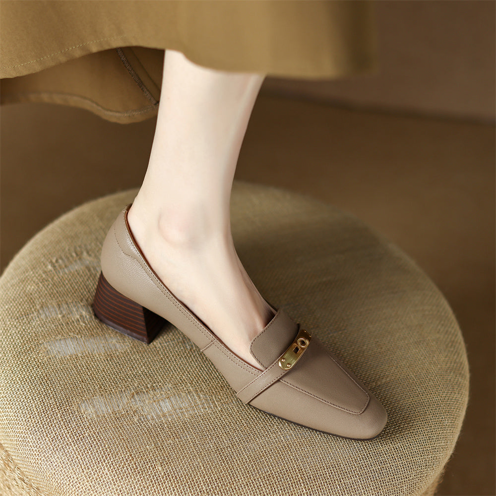 Genuine Leather Heels for Women - Stylish Dress Shoes for Formal Occasions