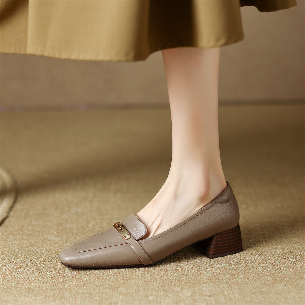 Genuine Leather Heels for Women - Stylish Dress Shoes for Formal Occasions