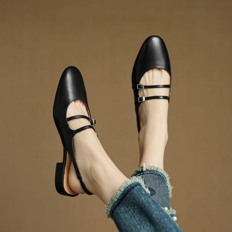 Leather Flats for Women - Comfortable Slip-On Design for Everyday Wear