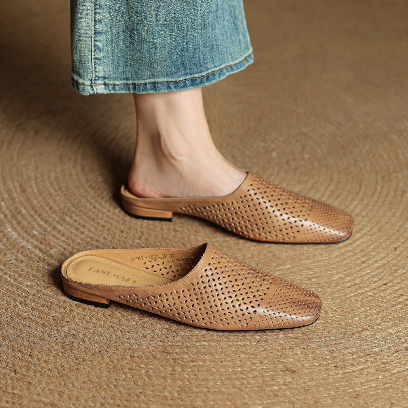 Leather Mules for Women - Stylish Slip-On Footwear for Everyday Wear