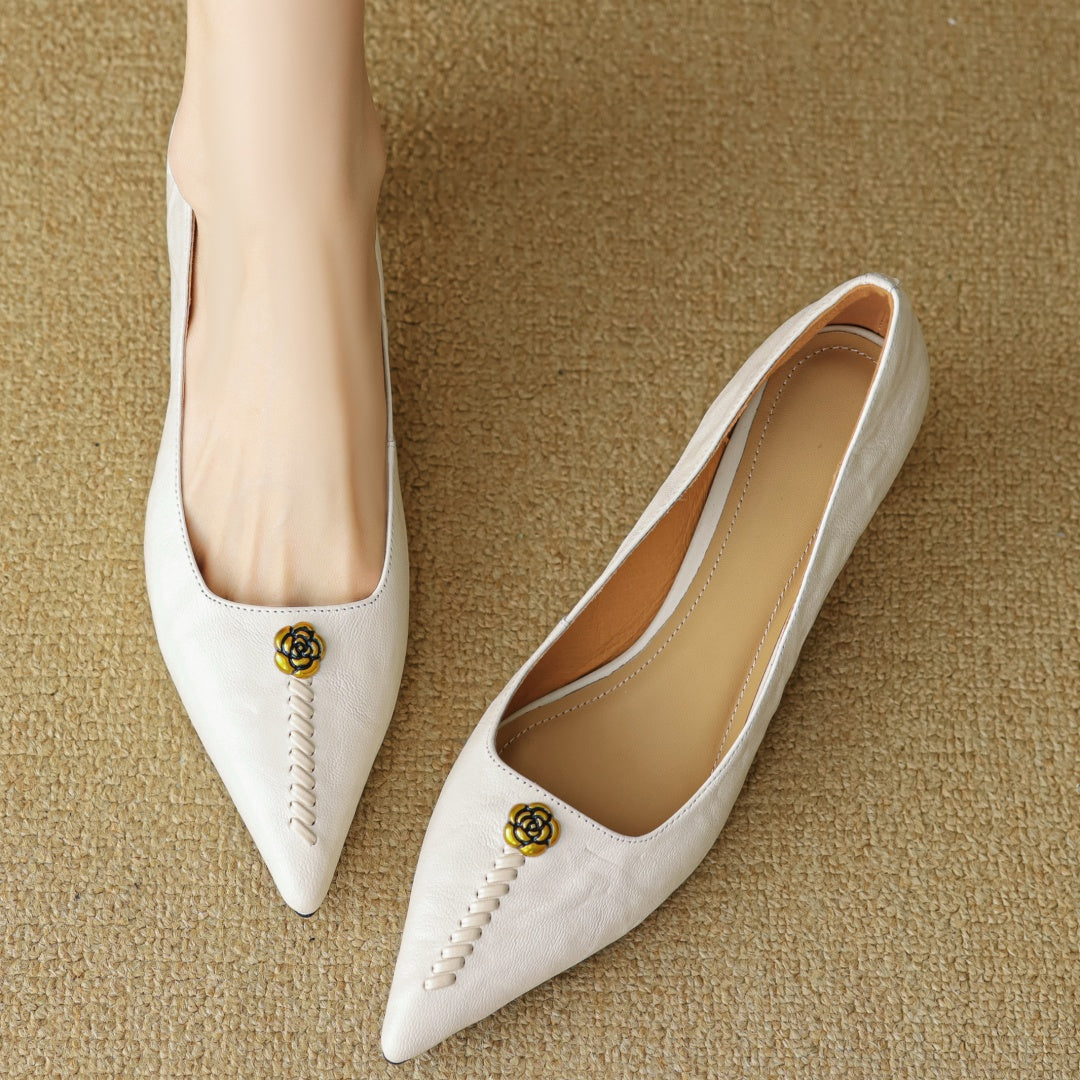 Leather Heels for Women - Clara Rose Design - Elegant Dress Shoes