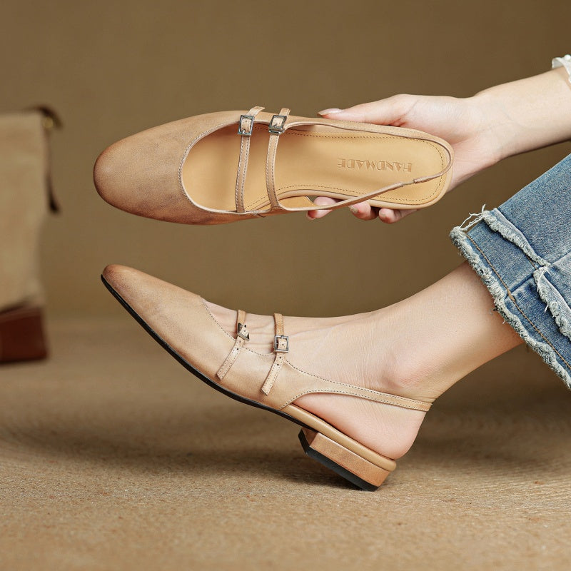 Leather Flats for Women - Comfortable Slip-On Design for Everyday Wear