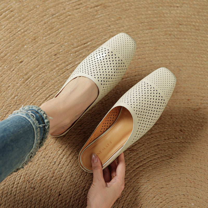 Leather Mules for Women - Stylish Slip-On Footwear for Everyday Wear