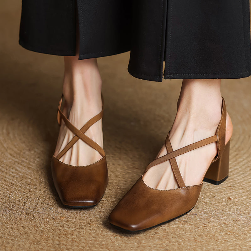 Leather Heels for Women - Classic Design for Formal and Casual Wear