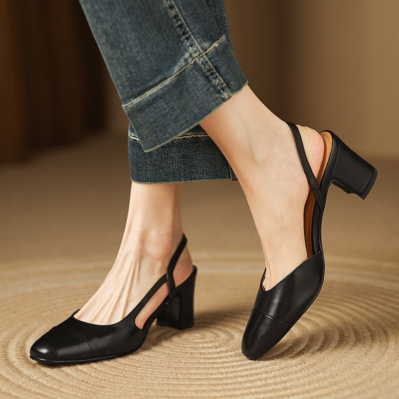Leather Heels for Women - Elegant Design for Formal and Casual Wear