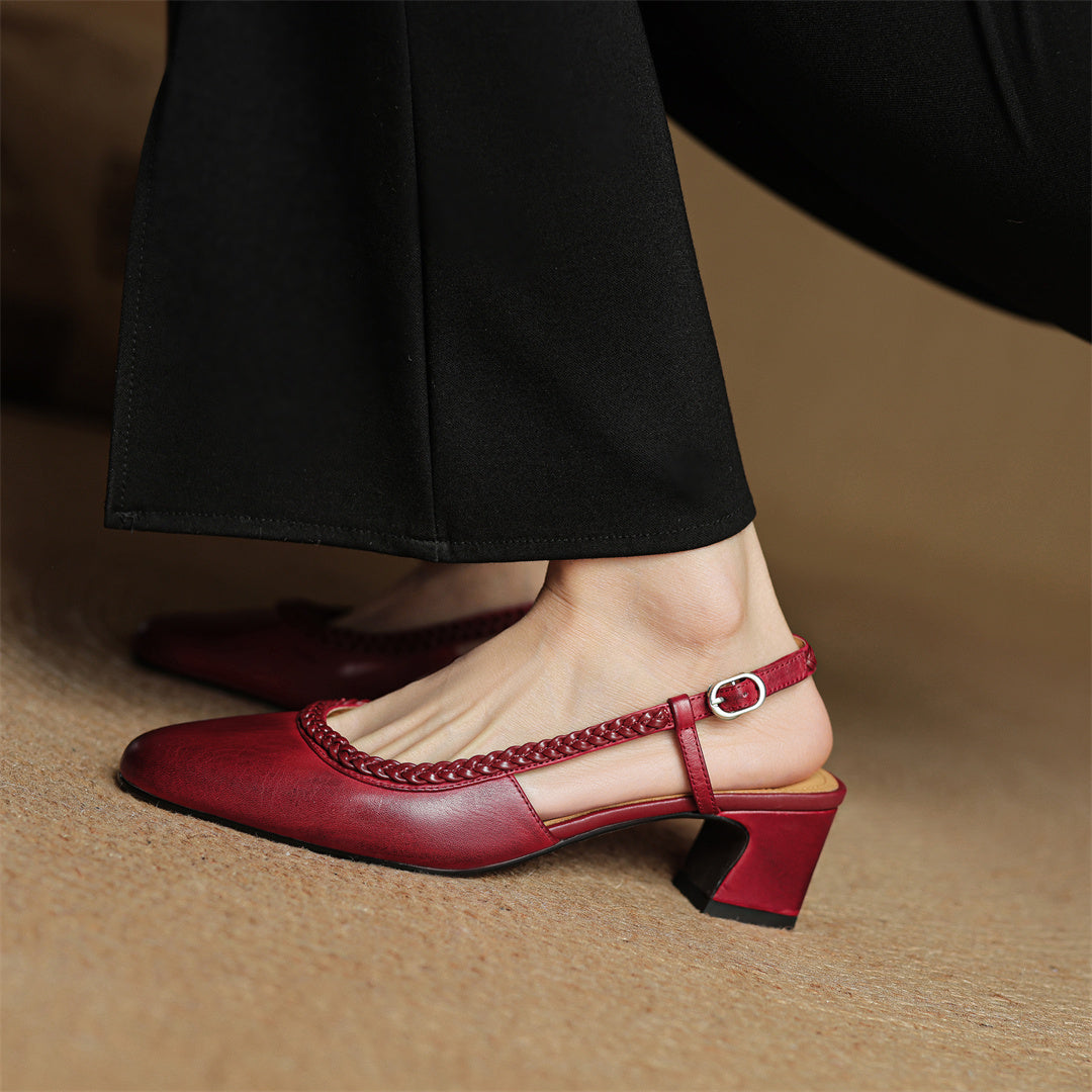 Leather Heels for Women - Elegant Design for Formal and Casual Wear