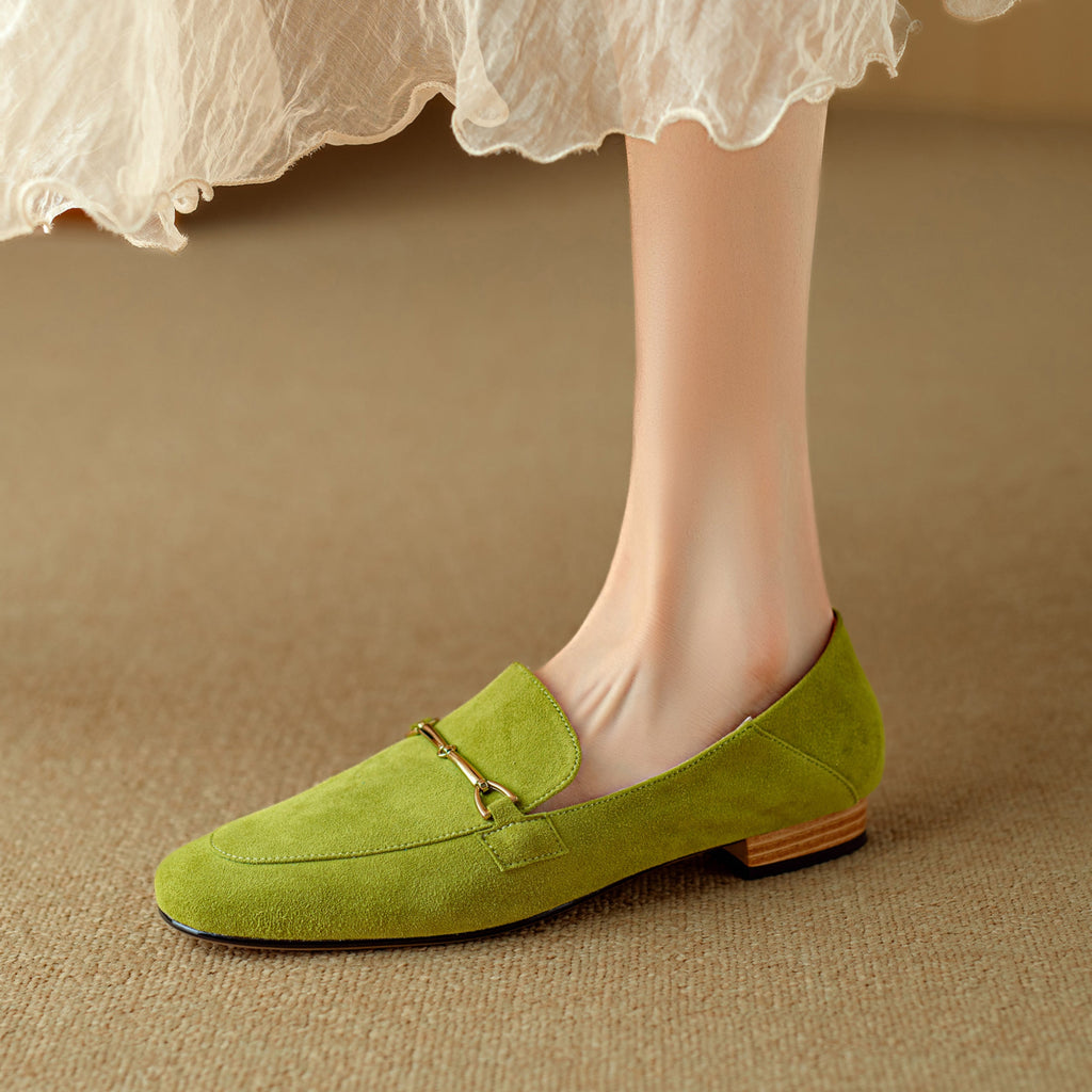 Suede Loafers for Women - Comfortable Casual Slip-On Shoes in Various Colors