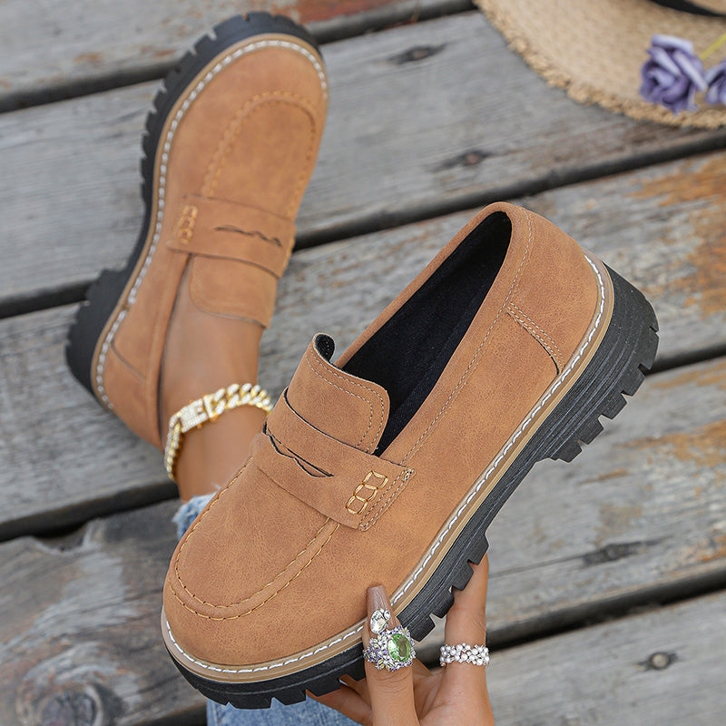 Suede Loafers for Women - Comfortable Slip-On Design for Casual Wear