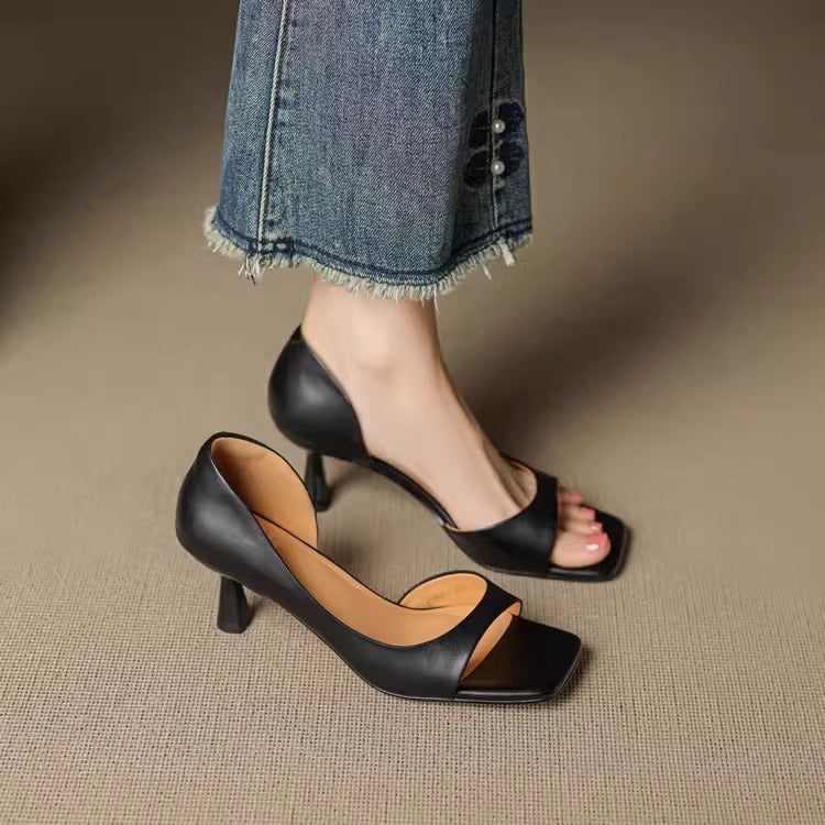 Elegant Stiletto Heels in Black Suede for Formal Events and Parties