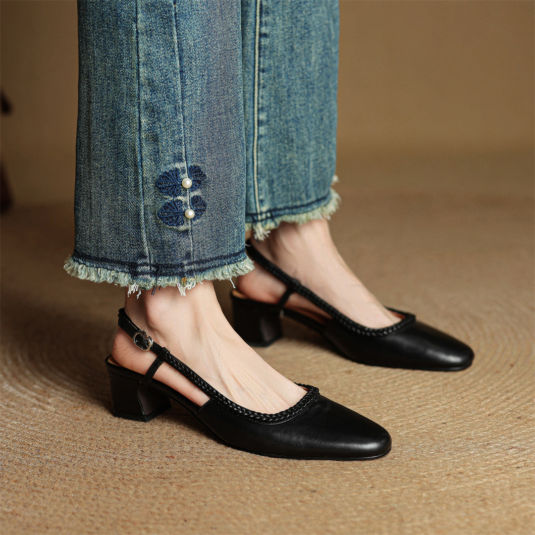 Leather Heels for Women - Elegant Design for Formal and Casual Wear