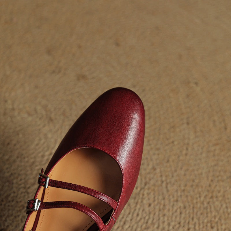 Leather Flats for Women - Comfortable Slip-On Design for Everyday Wear