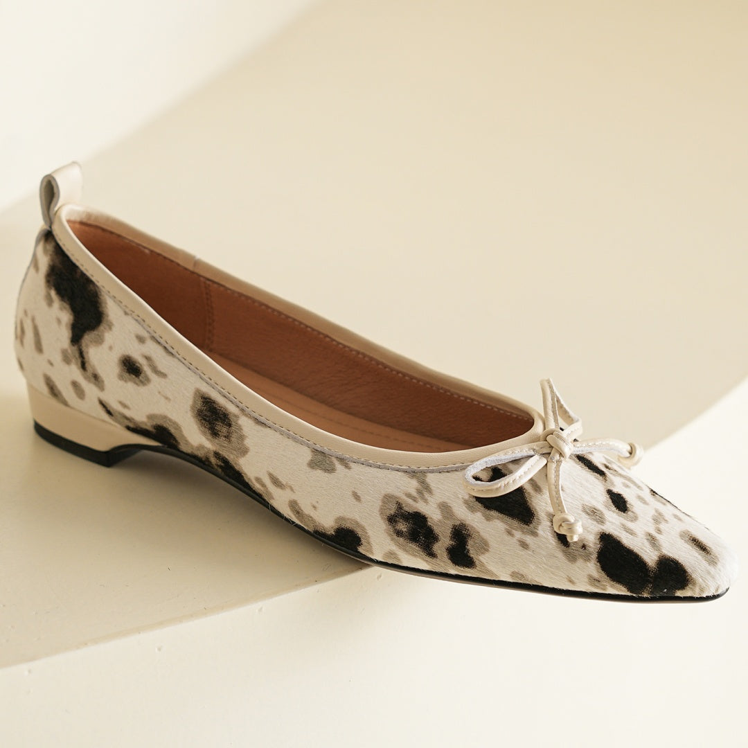 Bow Flats for Women - Comfortable Fabric Slip-On Shoes for Everyday Wear