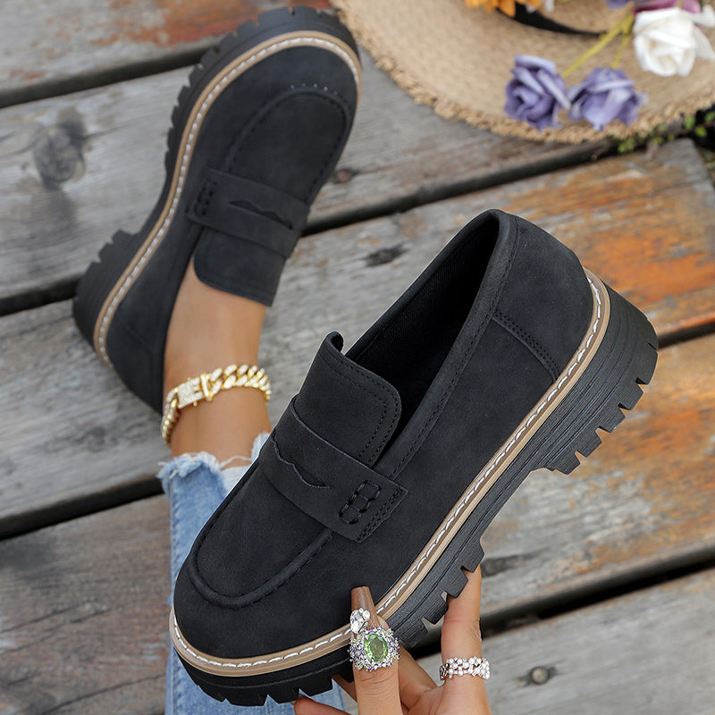 Suede Loafers for Women - Comfortable Slip-On Design for Casual Wear