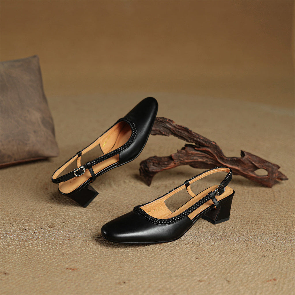 Leather Heels for Women - Elegant Design for Formal and Casual Wear