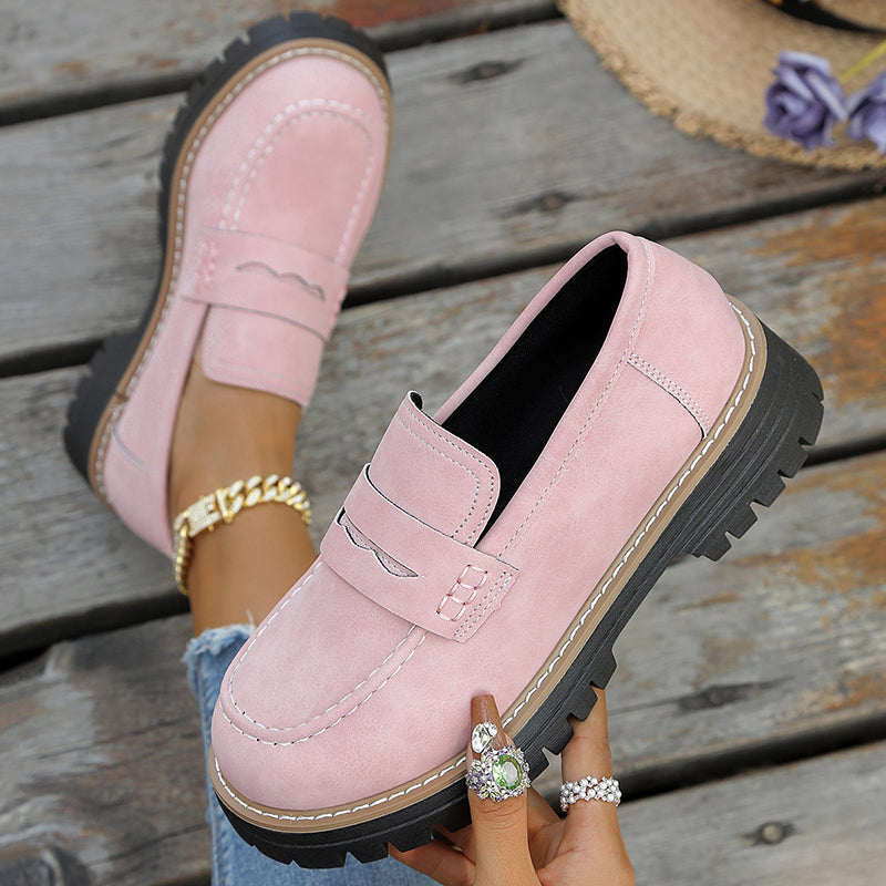 Suede Loafers for Women - Comfortable Slip-On Design for Casual Wear