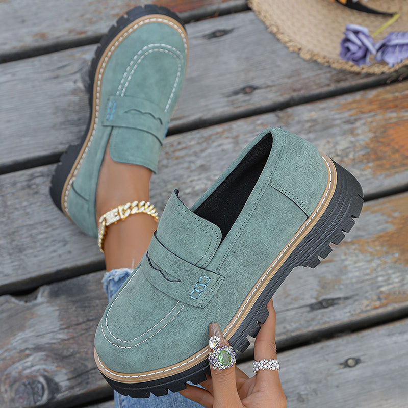 Suede Loafers for Women - Comfortable Slip-On Design for Casual Wear