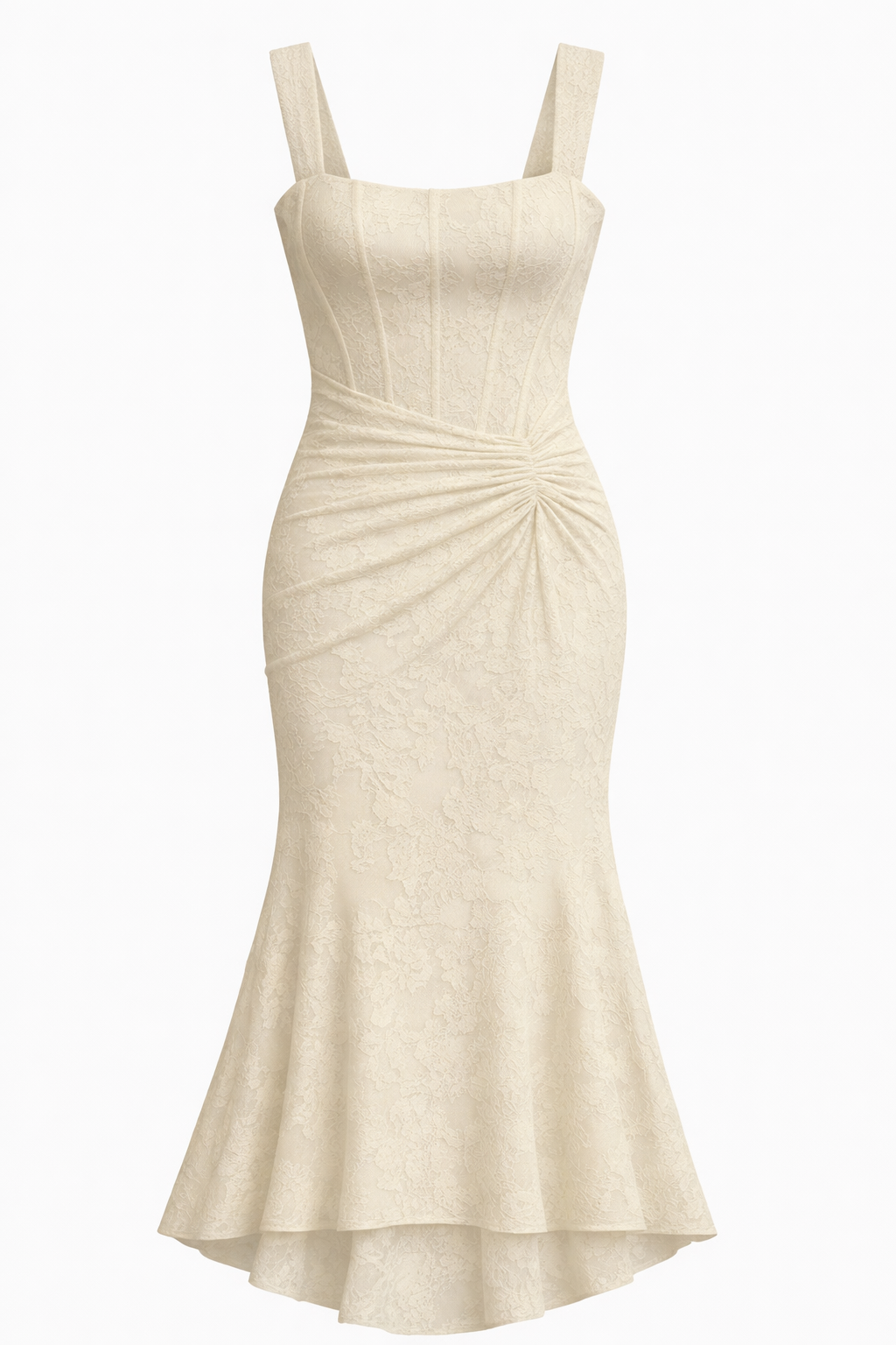 Satin Midi Dress | Bias Cut | Luminous Neutral | Evening Wear
