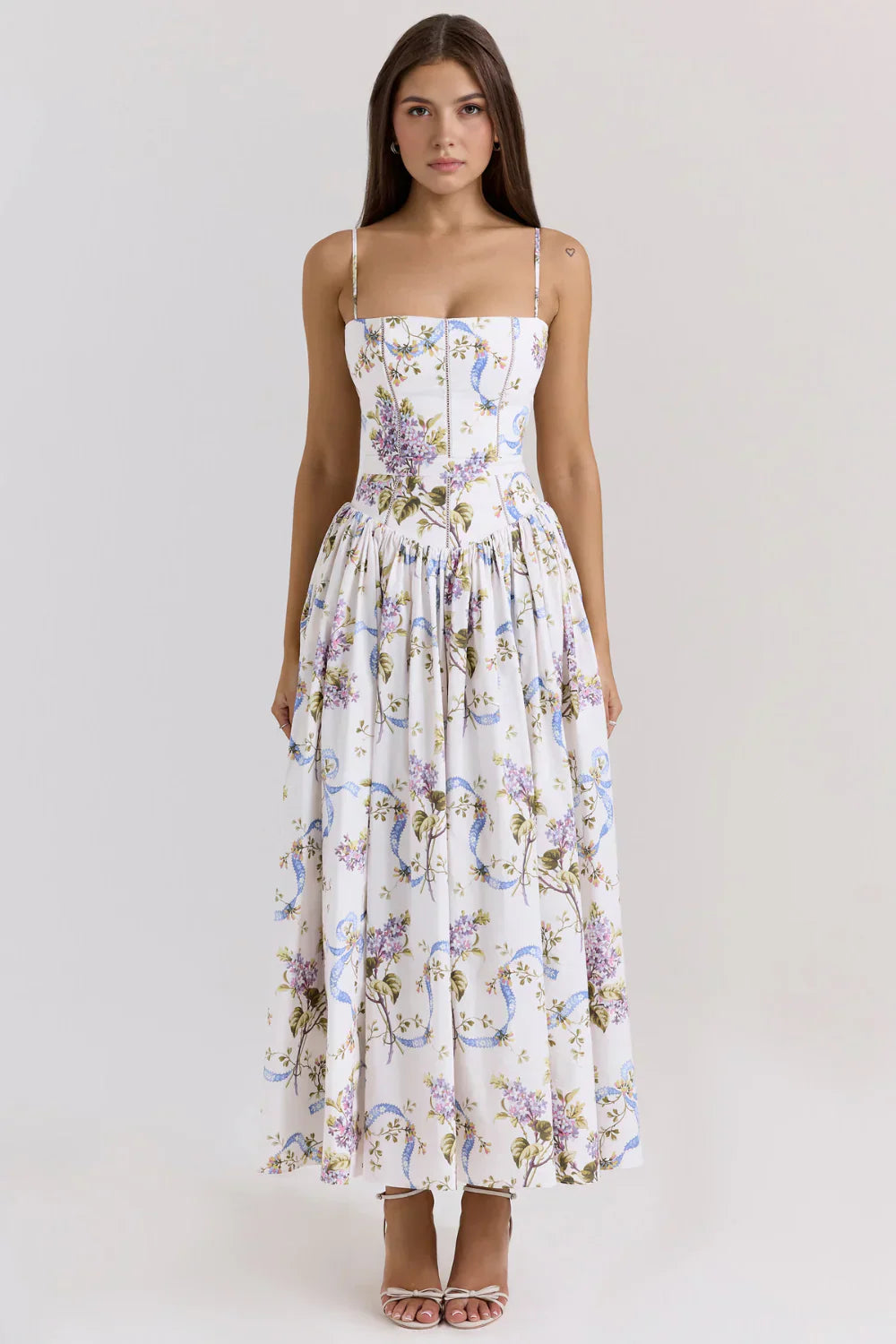 Floral Cut-Out Maxi Dress | Lightweight Fabric | Summer Casual Wear